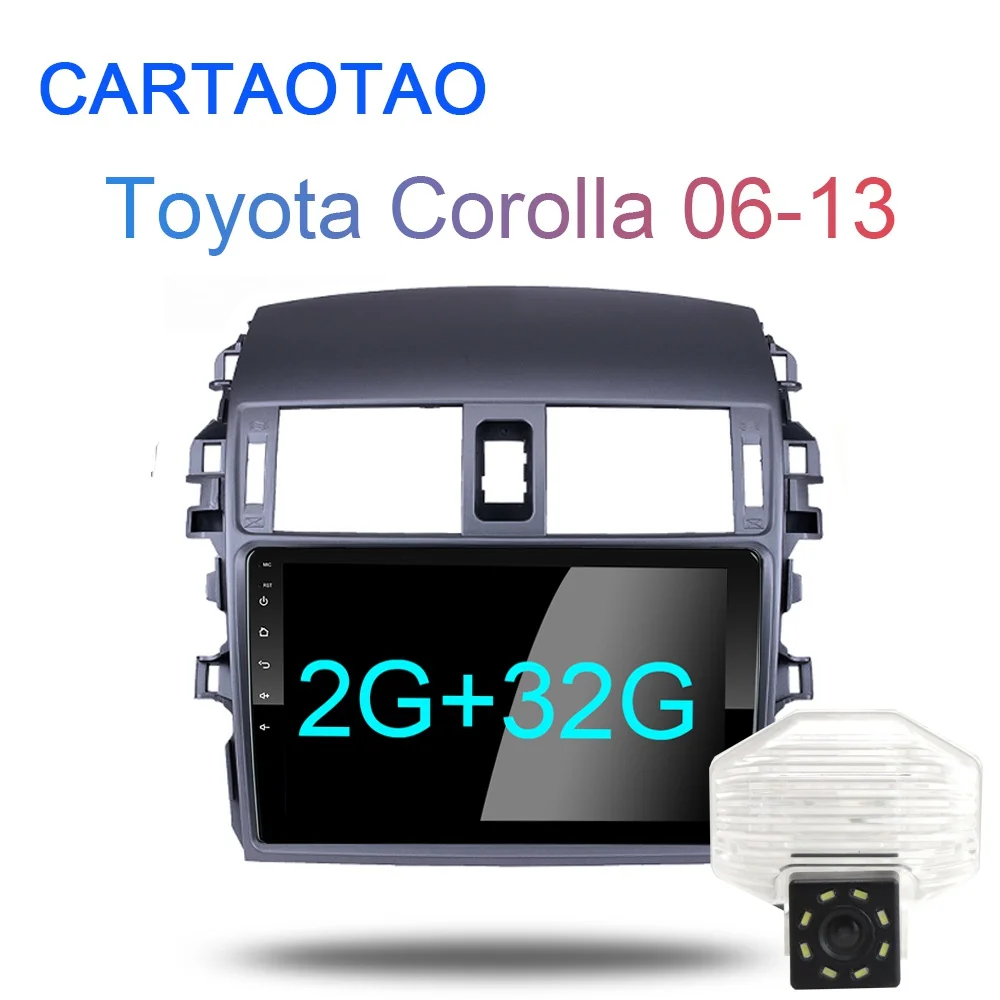 2G+ 32G " 2din Android 8,1 GO автомобильный dvd-плеер для Toyota Corolla E140/150 2006-2013 автомобильный Радио gps навигация wifi плеер - Цвет: 2G-32G-SXT