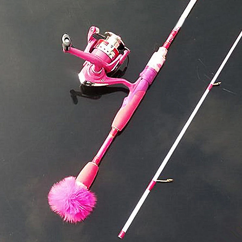 

High quality temptation Weight Rotating cast rock Convenient pink high carbon rod 1.98M girl ice fishing rod Free shipping sale