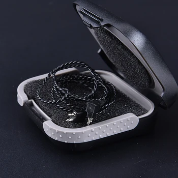 

Material Black & White Hearing Aid Case Storage Box Jewelry Packaging Portable Liner Foam And ABS