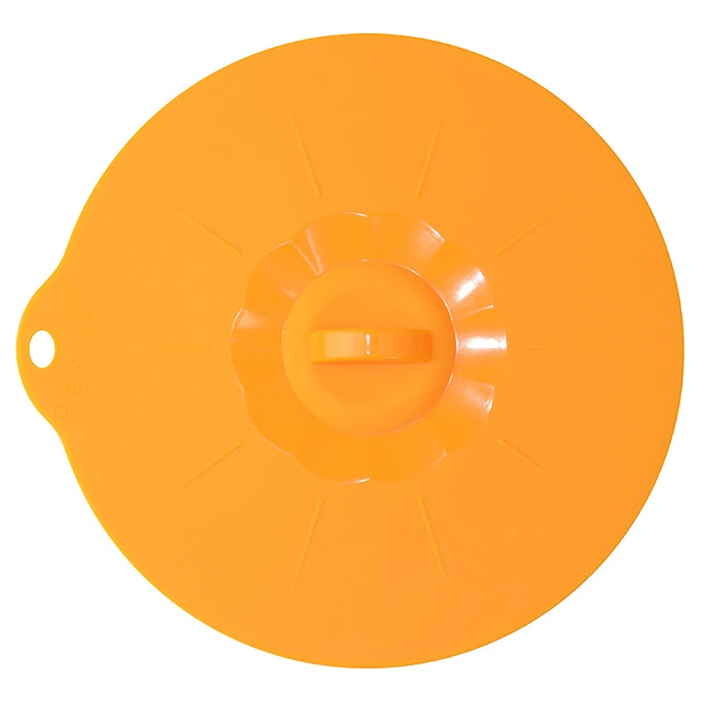 1 шт. силиконовая крышка-непроливайка/Защитная крышка/крышка сковороды/печь безопасна вместо пластиковой обертывания - Цвет: Orange