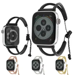 Новый V образный ремешок для часов из нержавеющей стали для Apple Watch Series 4 3 2 1 38 мм 40 мм 42 мм 44 мм ремешок для часов черный серебристый
