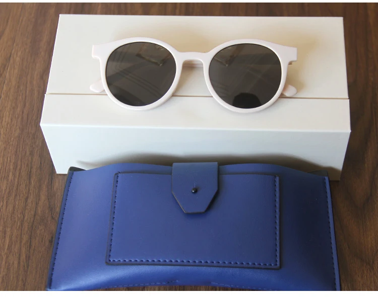 Модные круглые Винтажные Солнцезащитные очки для женщин и мужчин, нежные фирменные дизайнерские солнцезащитные очки унисекс, пластиковая белая оправа, очки UV400 - Цвет линз: beige