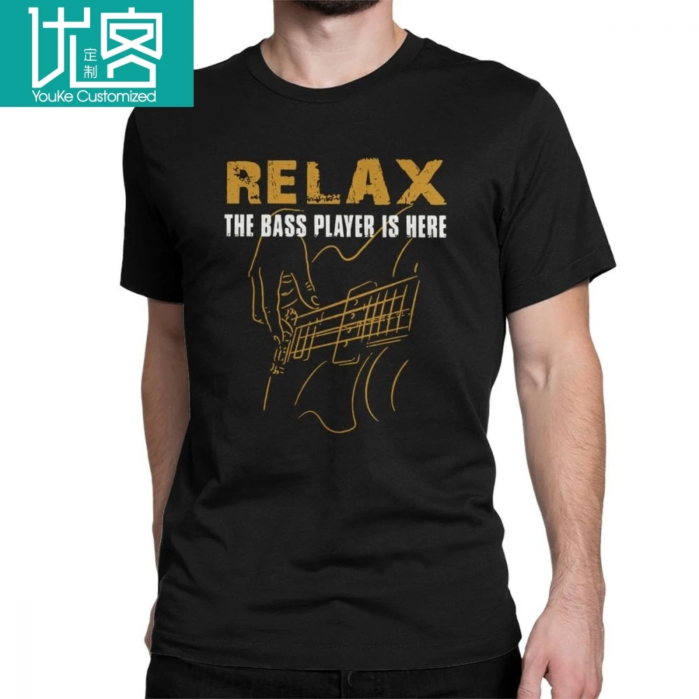 T-Shirts for Men Bass PlayerRelax The Bass Player Is Here Acoustic Electric Guitars Music Man O Neck Short Tees Man T Shirt T-Shirts for Men Bass PlayerRelax The Bass Player Is Here Acoustic Electric Guitars Music Man O Neck Short Tees Man T Shirt