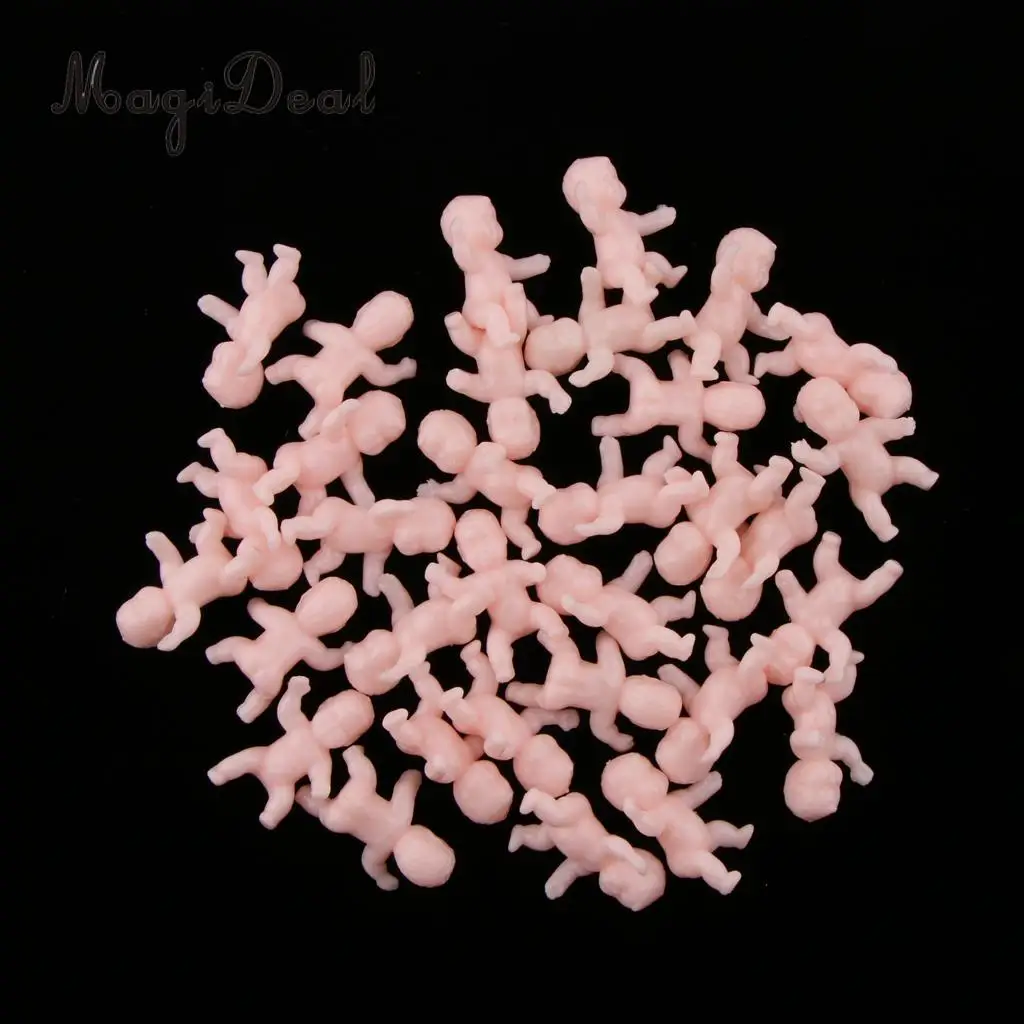 MagiDeal 50pcs Cute Mini Baby Dolls Toy Baby Shower Table Decor 