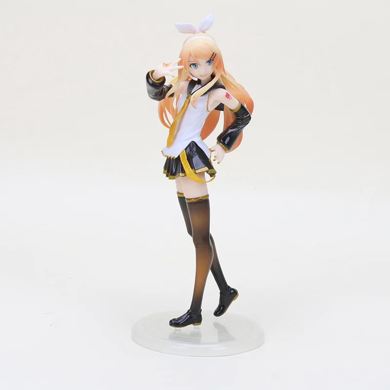 

18cm Anime Hatsune Figure Cartoon VOCALOID2 Library Hatsune Miku Kagamine Rin Adult Ver Model PVC Figure Gift Toy