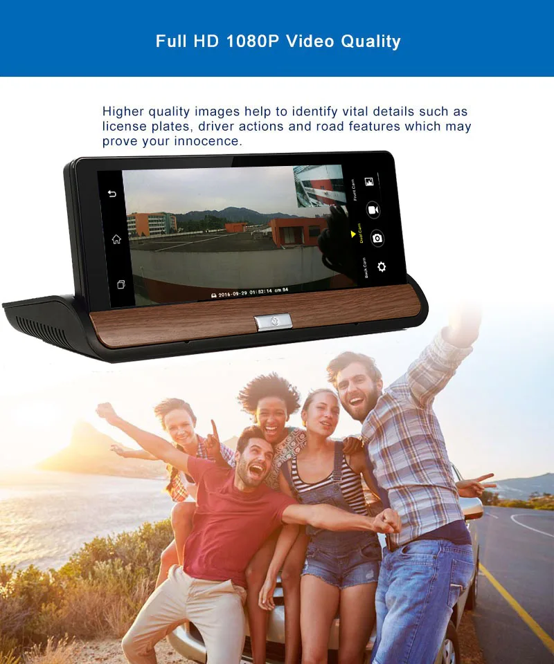 XST " IPS 3G Wifi Автомобильный видеорегистратор камера Android 5,0 GPS навигация видео рекордер Bluetooth двойной объектив видеорегистратор Full HD 1080P