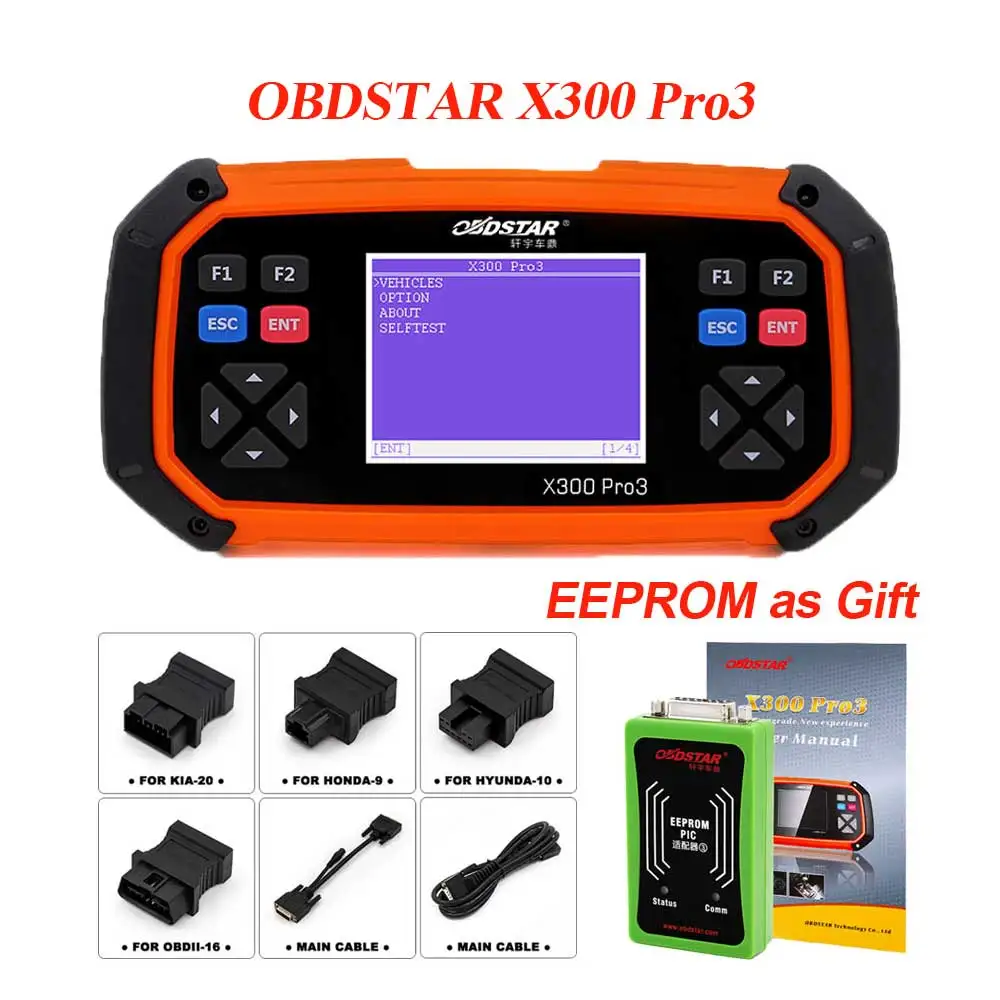 OBDSTAR X300 PRO3 ключ мастер OBD2 X300 ключ программист одометр коррекция инструмент EEPROM/PIC обновление онлайн obd2 диагностический инструмент - Цвет: X300 Pro3 Standard