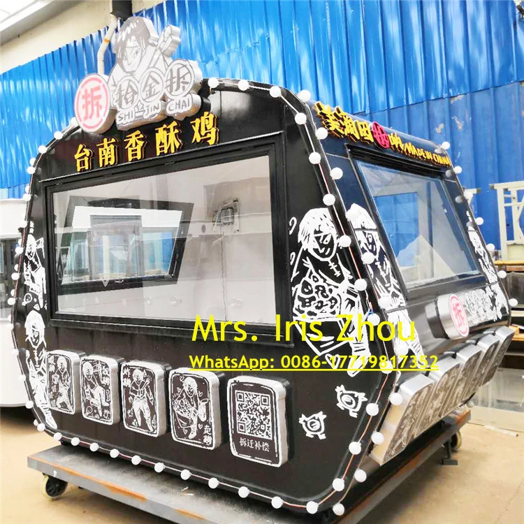 

New design mobile pizza food truck kitchen van, fried chicken kitchen food van for sale