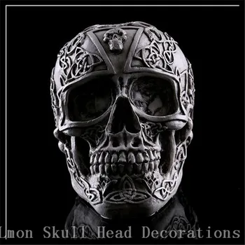 

Top Grade Resin Homosapiens Skull Statue Figurine Human Skeleton Head Medical Skeleton Black Skull Head in stock Free shipping