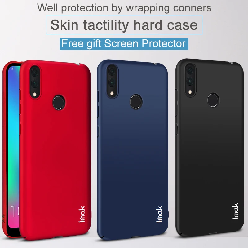 10pcs/lot Wholesale IMAK Jazz Slim Case For Huawei Honor 8C Hard PC Plastic Back Cover With Screen protectors |