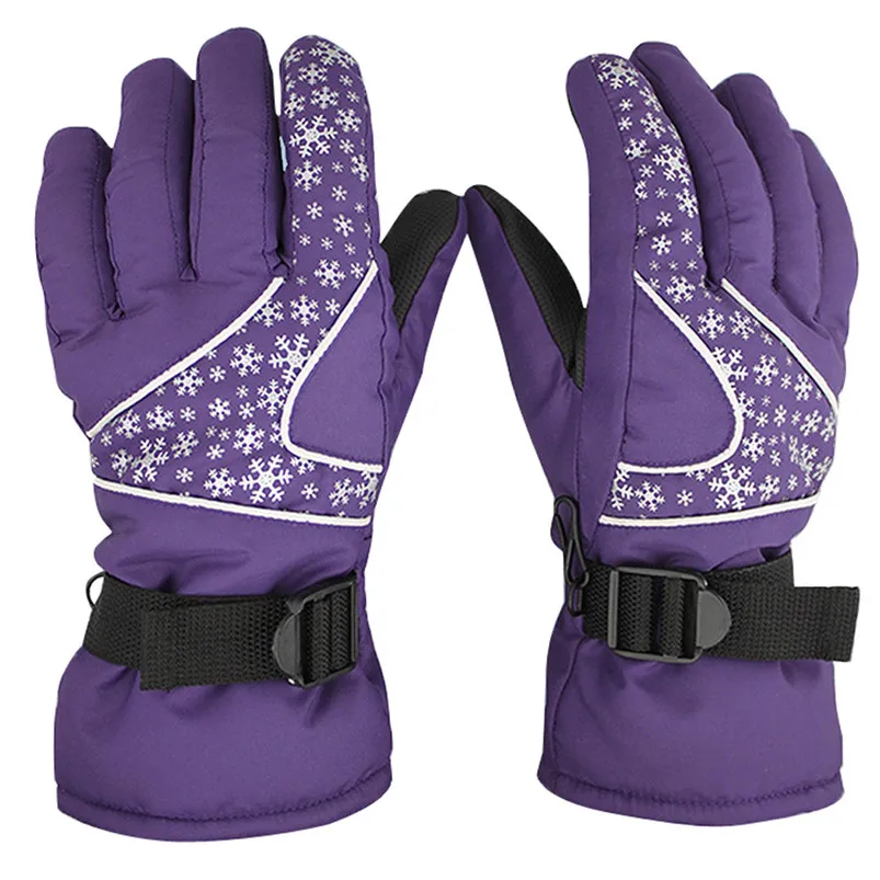 New Winter Women's Warm Gloves Adjustable Waterproof Windproof Snowboard Skiing outdoor Sports Gloves Accessories #4S26 (2)