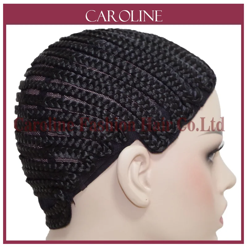 Cornrow Wig Caps For Making Wigs With Adjustable Strap Braided Cap For Weave Wig Rosa Hair Products Women Hairnets Easycap 6039