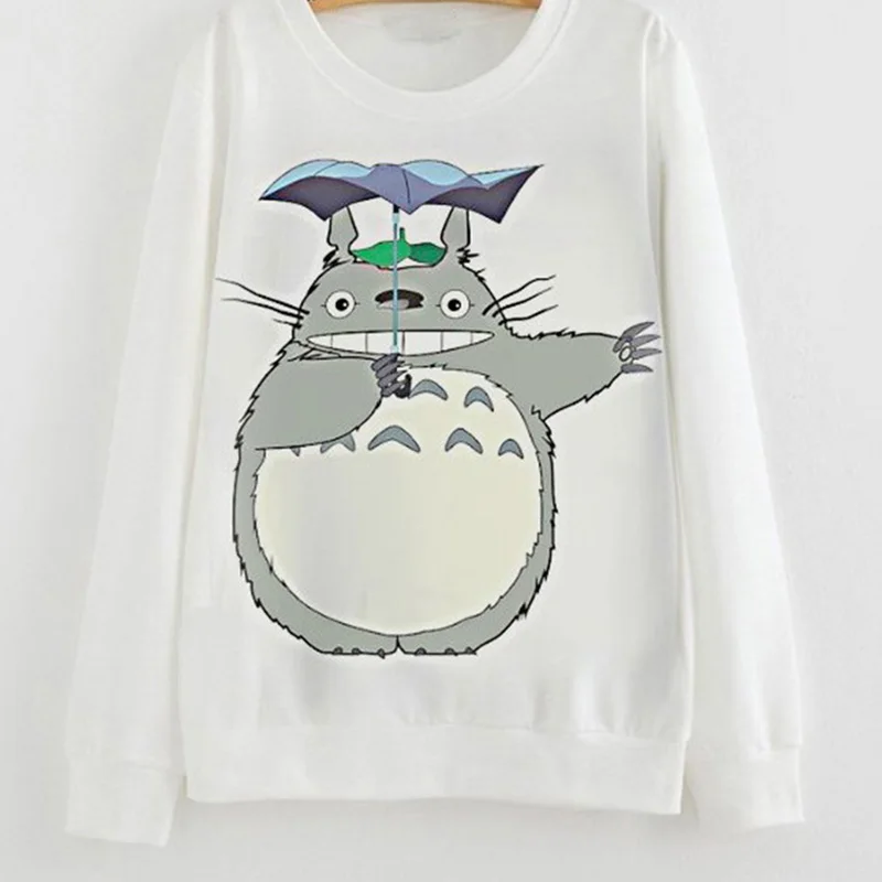  Lei-SAGLY New Fashion Casual Women Cartoon Totoro Printing Harajuku 3D Pullovers Clothing Autumn Wi