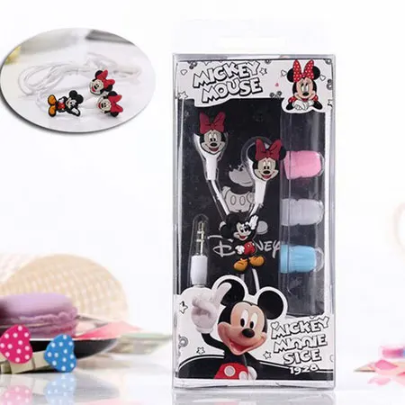 Cartoon Earphone Cute Minnie Mickey Mouse Headset 3 5mm In ear Earbuds for iPhone Xiaomi Cellphone