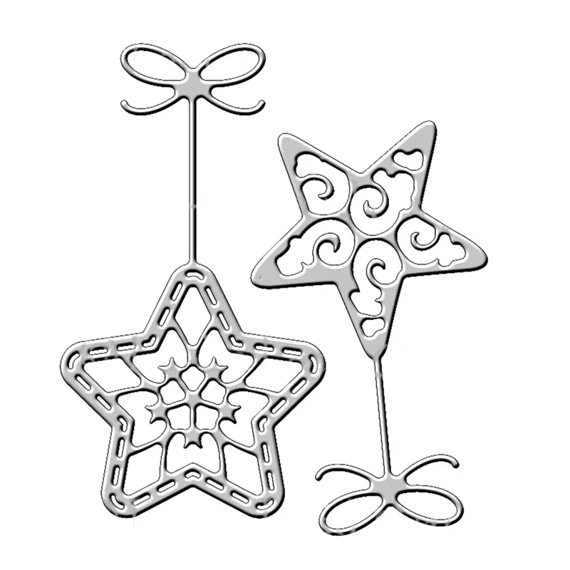 

GJCrafts Hanging Stars Die for Scrapbooking 2019 New Cutting Dies DIY Album Card Making Decor Paper Craft