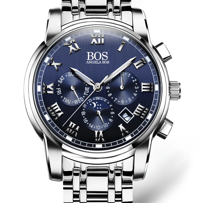 New Business Steel Quartz Watch Men Date Week Month Waterproof Luminous Mens Watches Top Brand Luxury Relogio Masculino New Business Steel Quartz Watch Men Date Week Month Waterproof Luminous Mens Watches Top Brand Luxury Relogio Masculino