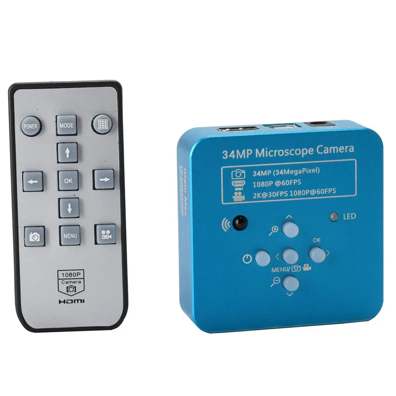  34Mp 2K 1080P 60Fps Hdmi Usb Industrial Electronic Digital Video Soldering Microscope Camera Magnif