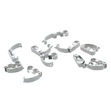 10 x ювелирные изделия из нержавеющей стали наручные часы браслет ремешок сложить над застежками 0,4x0,1"