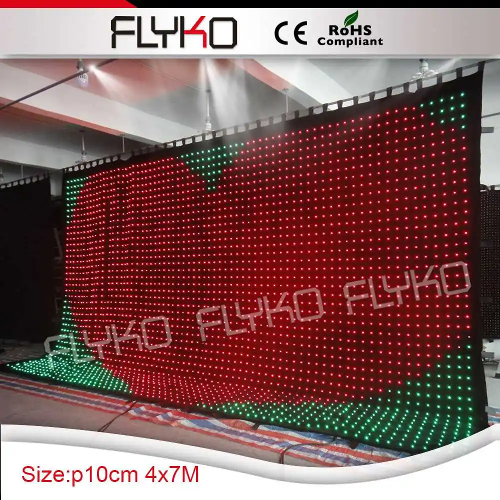 Полноцветный светодиодный свадьба фон экран довольно изображения мягкой светодиодной занавес ткань