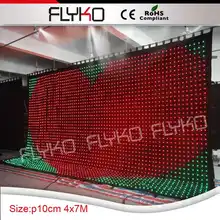 Полноцветный светодиодный свадьба фон экран довольно изображения мягкой светодиодной занавес ткань