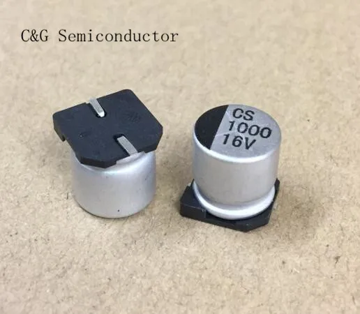 10 шт 16V 1000 мкФ SMD 10x10 мм чип Алюминий электролитический конденсатор с алюминиевой крышкой