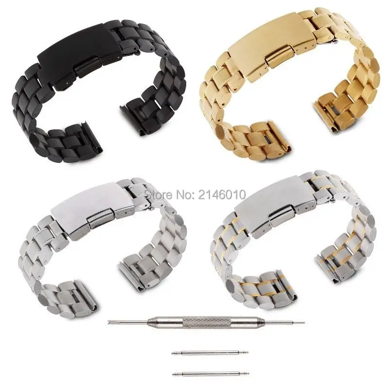 20 мм Новый ремешок для часов из нержавеющей стали Samsung Galaxy Gear S2 Classic SM R732/Gear Sport/Moto 360
