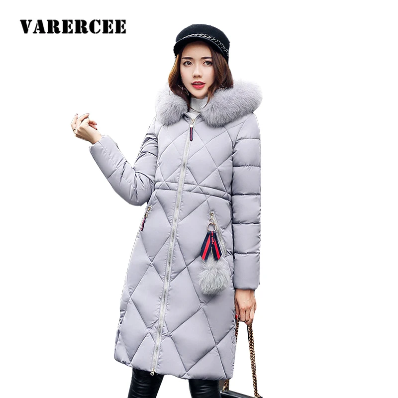 VARERCEE 2018 Winter Parka mujer Jacket And Coat women thicken Warm Hooded Down Parka Female winter coat Long Jacket Outwear Coats