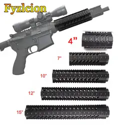 AR-15 M16 M4 цевье 4,7, 10,12, 15 дюймов Бесплатная Quad Rail цевье. 223/5. 56 Пикатинни Системы