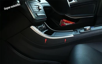 

Lapetus Accessories Fit For Mercedes Benz GLA CLA 200 220 X156 2015 - 2019 Central Water Cup Holder Stripe Cover Trim Interior