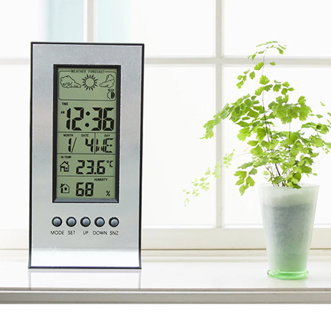 Цифровой измеритель температуры и влажности Электронный будильник календарь домашний монитор температуры Настольный