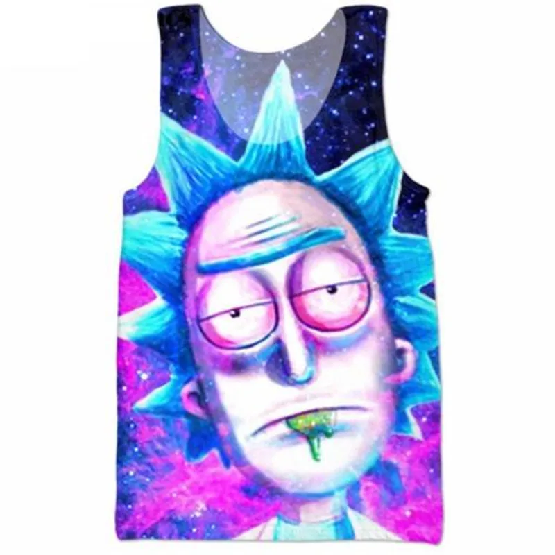 New Anime Rick And Morty Tank Tops Funny Morty Print Men Women 3d vests