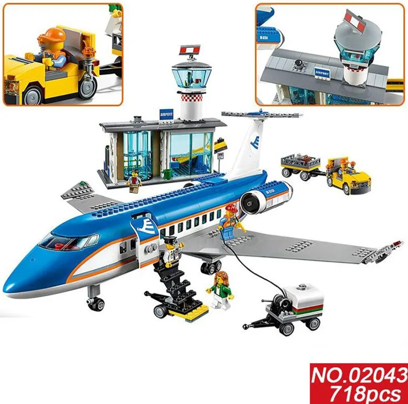 

Bricks Toy 02043 Building Model Airport Terminal Assembly Pretend Play Educational Gifts Toys Legoingly Blocks City for Kids Boy