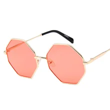 Новинка, женские роскошные солнцезащитные очки, фирменный дизайн, маленькие полигональные солнцезащитные очки, квадратные оттенки, Женские Ретро Восьмиугольные солнцезащитные очки, UV400