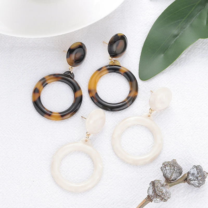 

Brincos Sale 2019 New Bohemian Acrylic Earrings For Women Fashion Statement Round Dangle Drop Earring Jewelry Female Pendientes