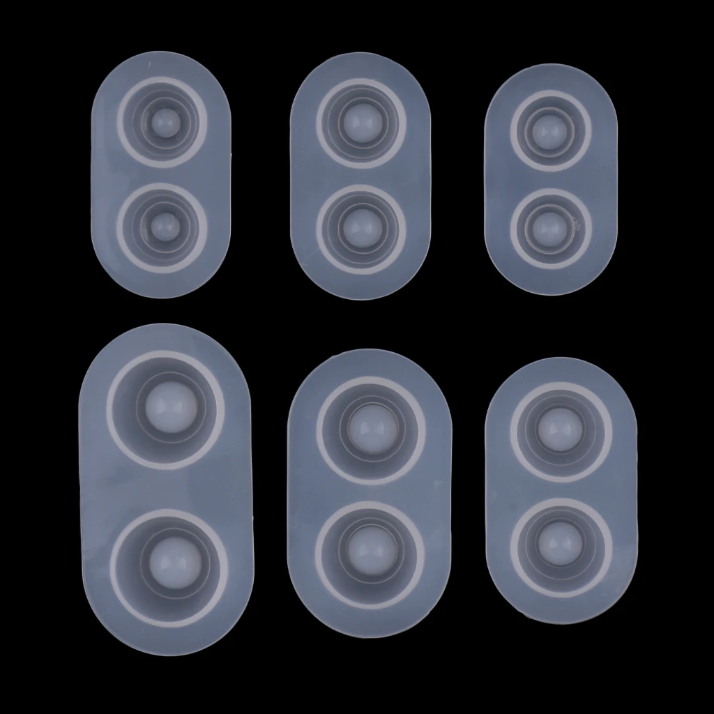 6 Sizes Silicone BJD Doll Eye Mold Resin Casting Pressure Eye DIY Molds Base