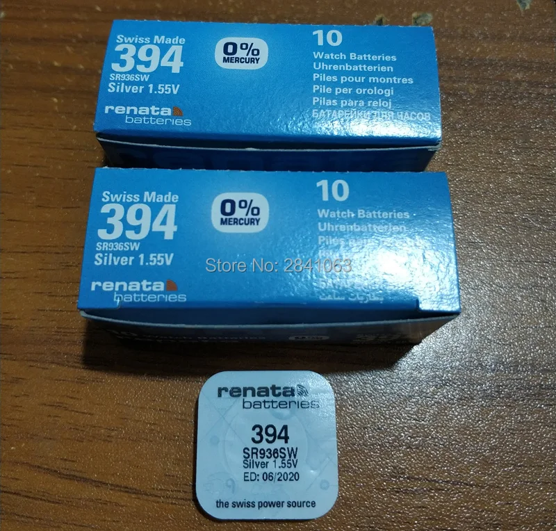 20xrenata Серебряный оксид часы батарея 394 SR936SW 936 1 55 V 100% оригинальный бренд renata renat936