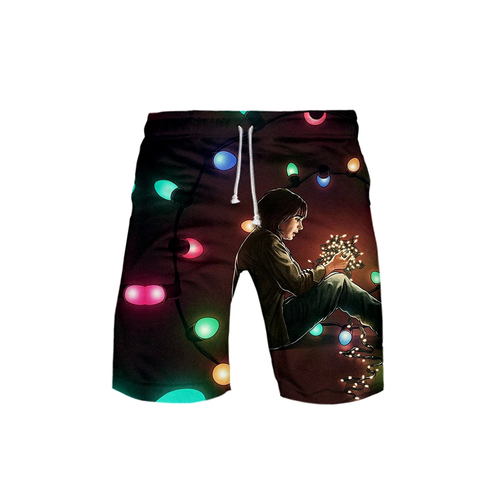 New 3D strange things printed summer shorts for men fashion trend beach shorts popular casual harajuku summer shorts