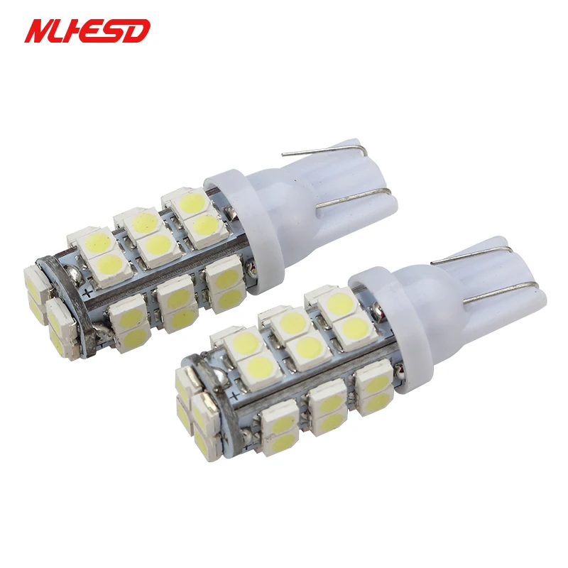 10X T10 Pure White Red Blue 1210 3528 28 LED W5W Car Side Wide Wedge Tail Light car accessories Bulb Lamp reading license lights |