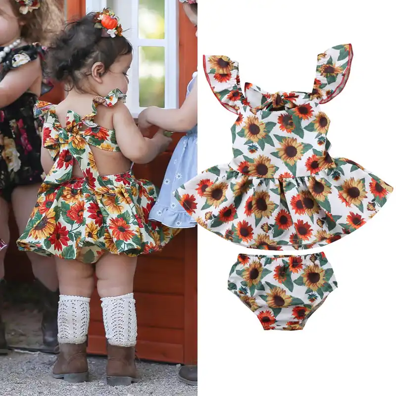 baby girl sunflower dress
