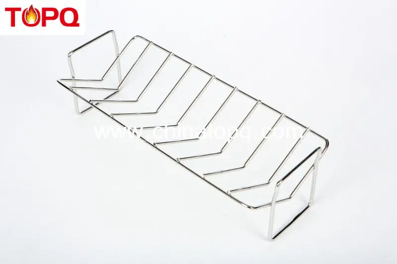 TOPQ BBQ Rib Rack Roasting Cooking for Commercial Professional Pulley ...