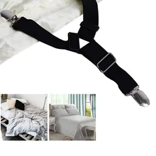 4 pcs Triangle Bed Sheet Mattress Elastic Fastener Grippers Clip Holder Suspender