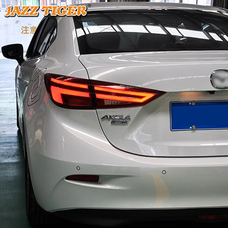 

Rear Fog Lamp + Brake Light + Reverse Light + Dynamic Turn Signal Light Car LED Tail Light Taillight For Mazda 3 Axela 2014-2018