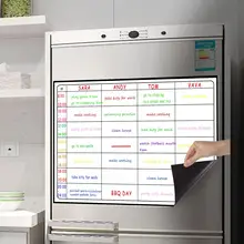 Школьные белые доски планировщик Магнитная письменная доска муторная ежедневная еженедельная ежемесячная планировка наклейки для холодильника на магните с 8 ручкой