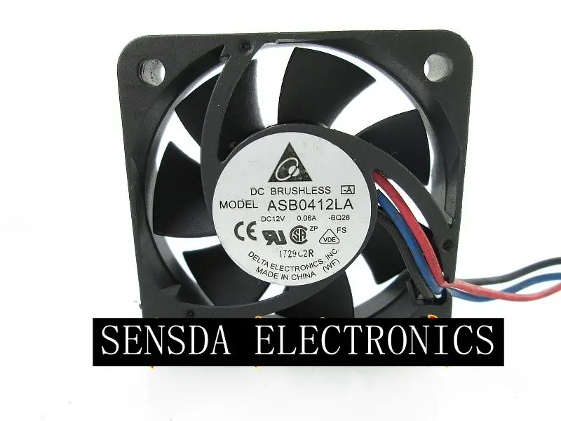 Ventilador de refrigeración cuadrado para delta ASB0412LA DC 12V, 0.06A, 40x40x10mm, servidor axial 4010, nuevo