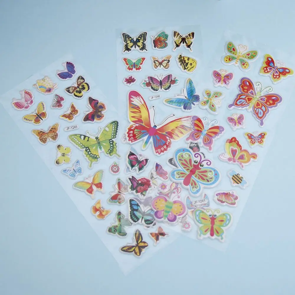 10 Простыни Детские/Set Красочные 3D бабочками DIY Наклейки мультфильм Скрапбукинг пузырь пухлые Наклейки детский подарок Новый стиль