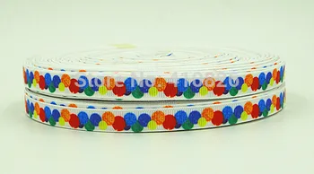 

Q&N/OEM 3/8 inch 9mm 140917034 Dots Printed Craft grosgrain ribbon 50yds/roll free shipping