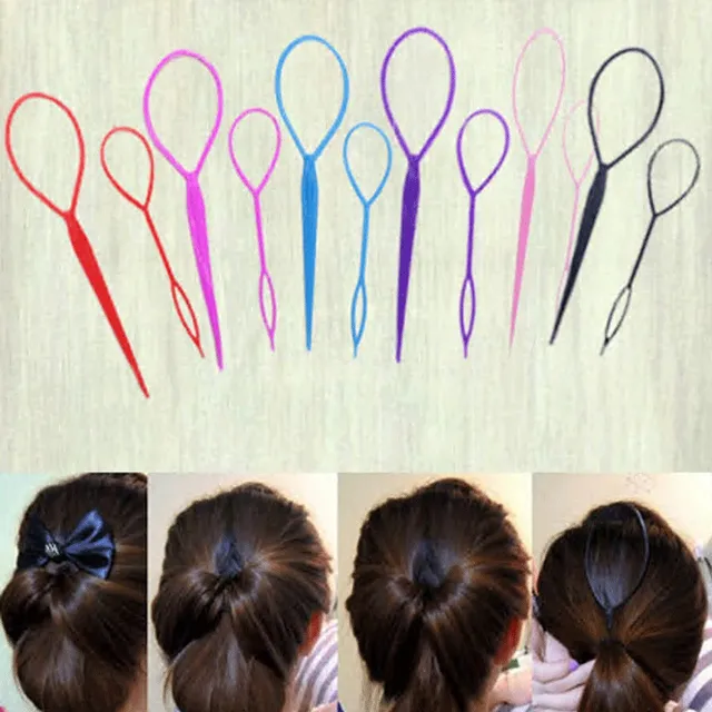 Pull Hair Needle Ponytail Hair Braider Creator Loop Styling Tail Clip