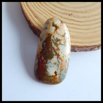 

Semi-precious stones US Picture Jasper fashion earring Cabochons,46x23x6mm,10.6g