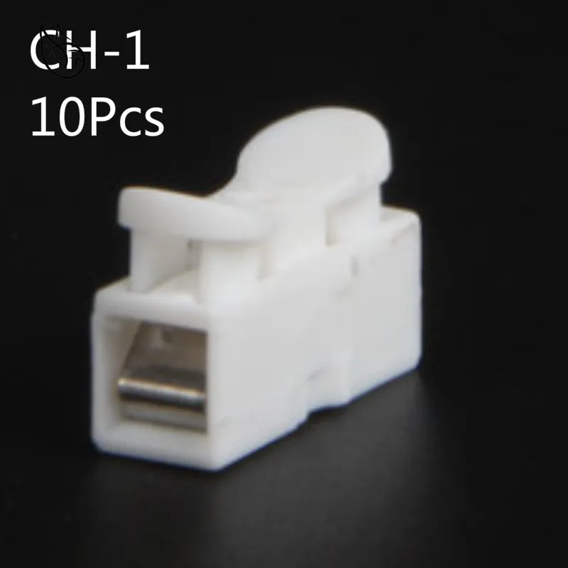 

10pcs/lot 1p CH-1 G7 Spring Wire Quick Connector Splice With No Welding No Screws Cable Clamp Terminal 1 Way Easy Fit Led Strip