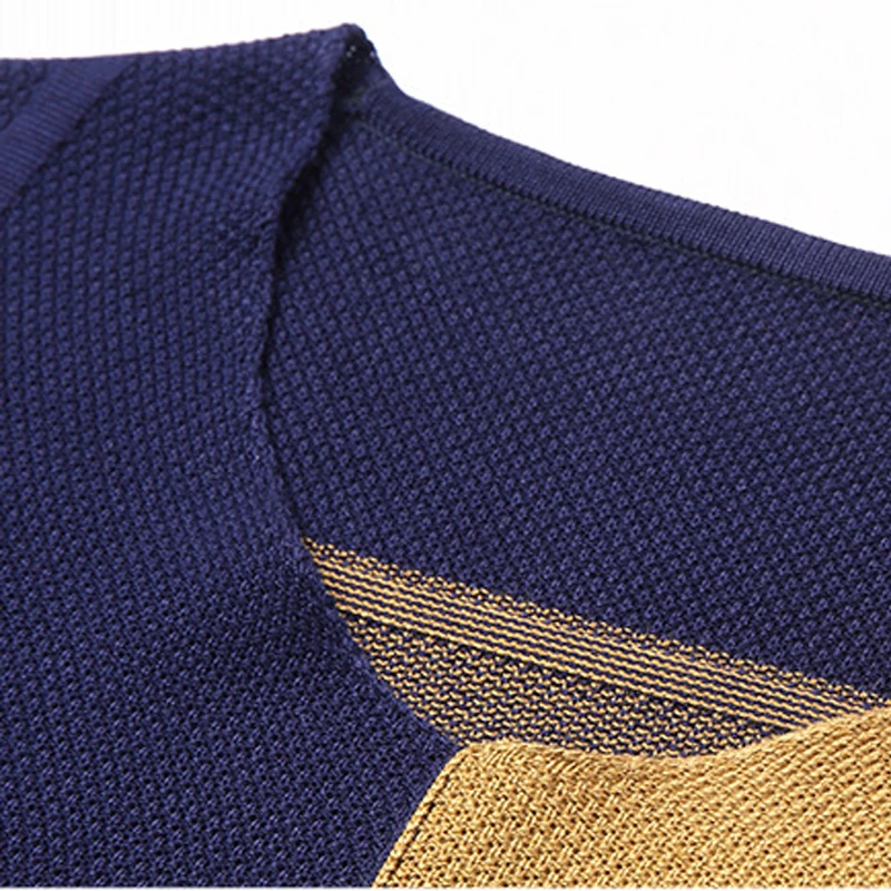 Бренд thoshine весна осень мужские вязаные тонкие свитера v-образный вырез цвет контрастный пэчворк кашемировые пуловеры трикотаж длинные топы